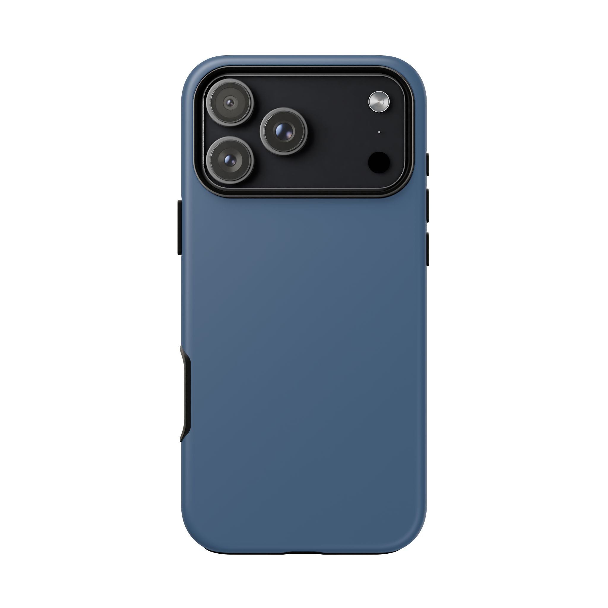 Tough iPhone Case (Deep Blue Matte/Glossy) - Shockproof Durable Protective Cover