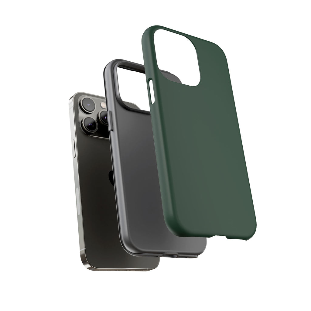 Tough iPhone Case (Green Matte/Glossy) - Shockproof Durable Protective Cover