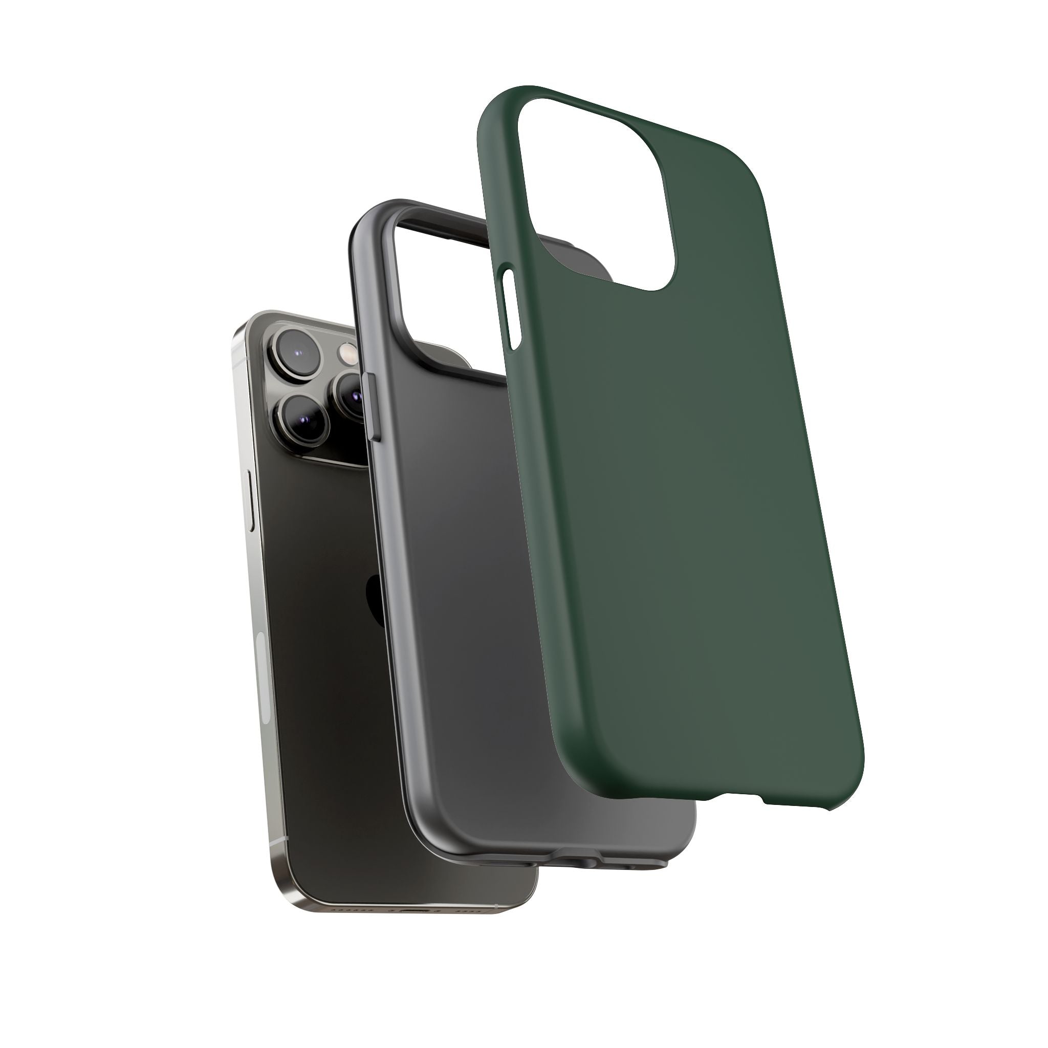 Tough iPhone Case (Green Matte/Glossy) - Shockproof Durable Protective Cover