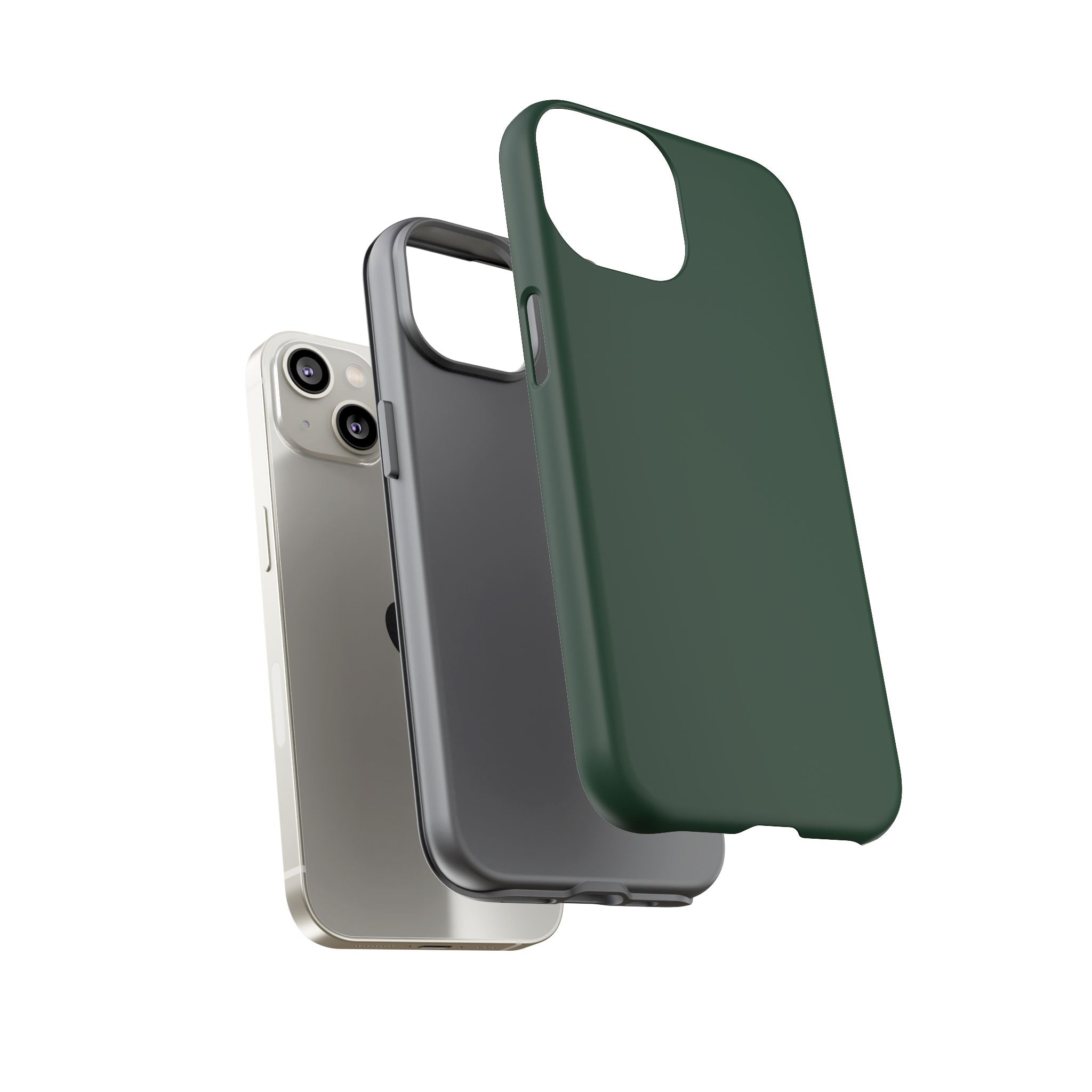 Tough iPhone Case (Green Matte/Glossy) - Shockproof Durable Protective Cover