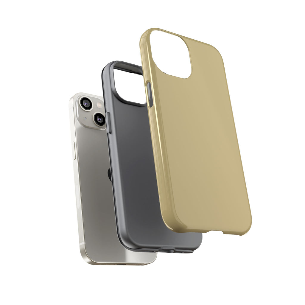 Tough iPhone Case (Gold Matte/Glossy) - Shockproof Durable Protective Cover