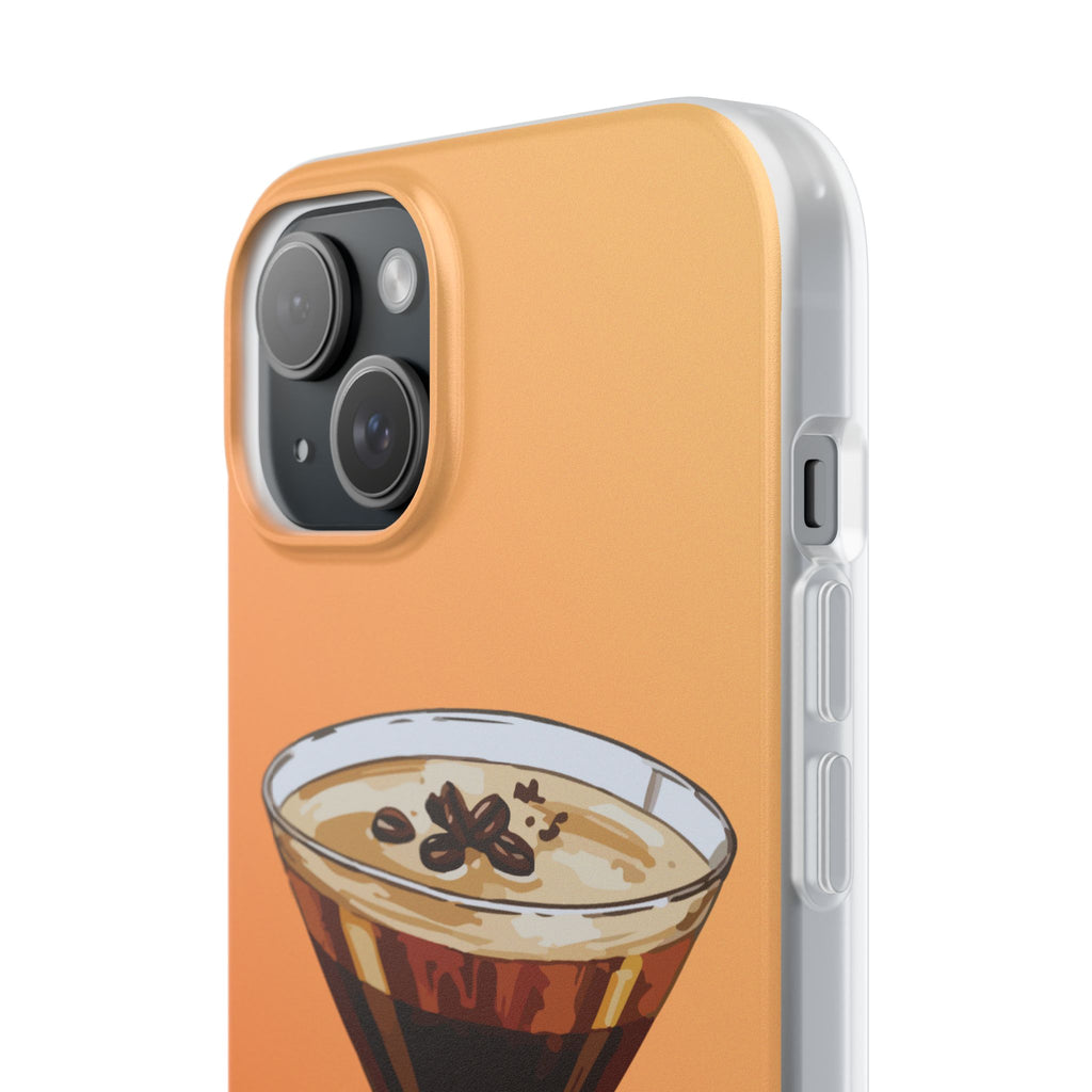 Espresso Martini Phone Case (Orange) - Stylish Cocktail iPhone 17/16/15 & Samsung A24