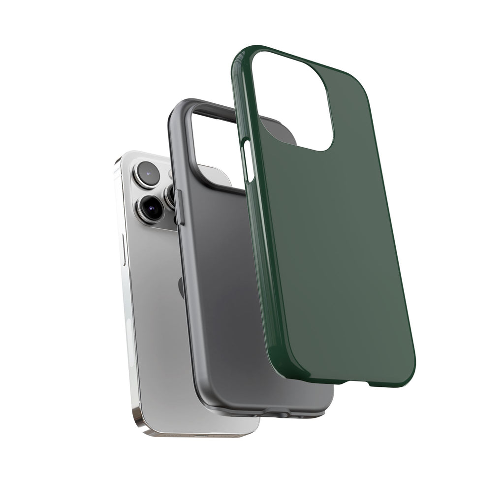 Tough iPhone Case (Green Matte/Glossy) - Shockproof Durable Protective Cover