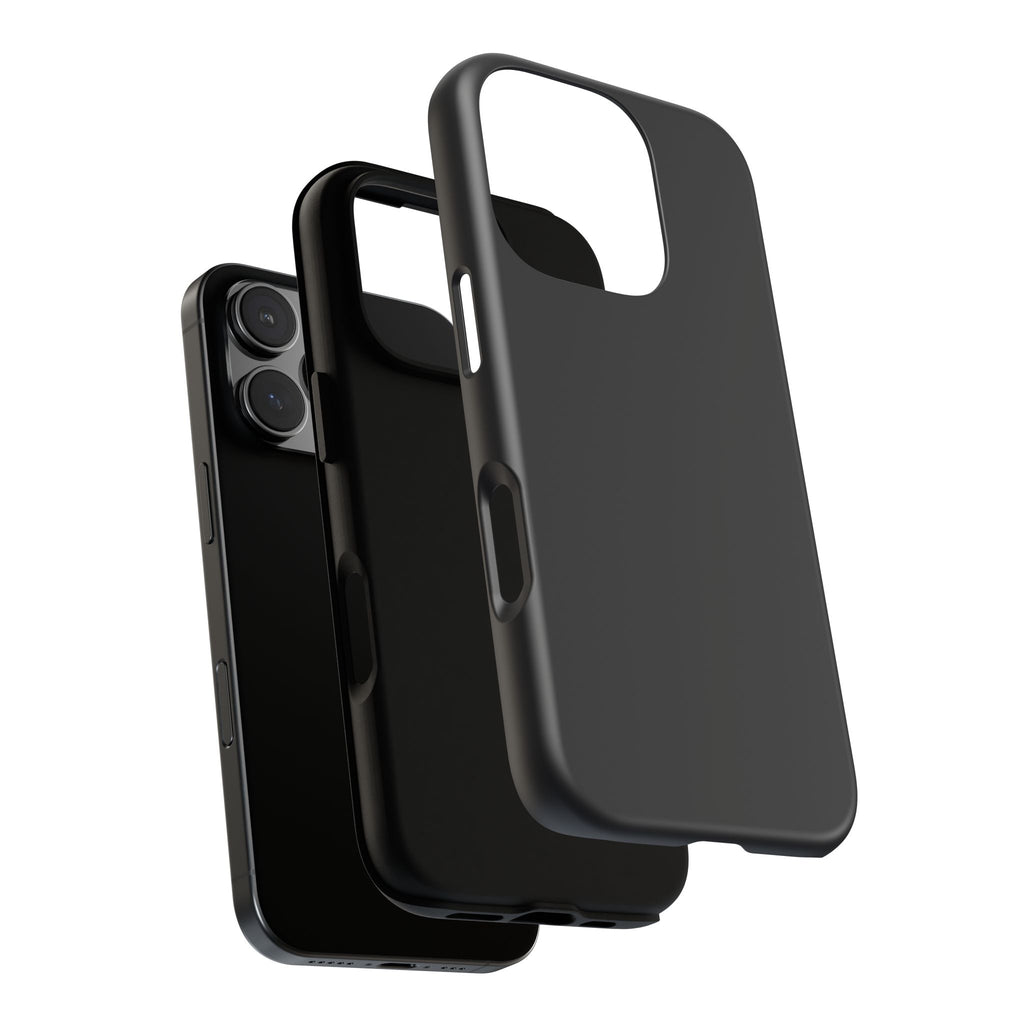 Tough iPhone Case (Space Black Matte/Glossy) - Shockproof Durable Protective Cover