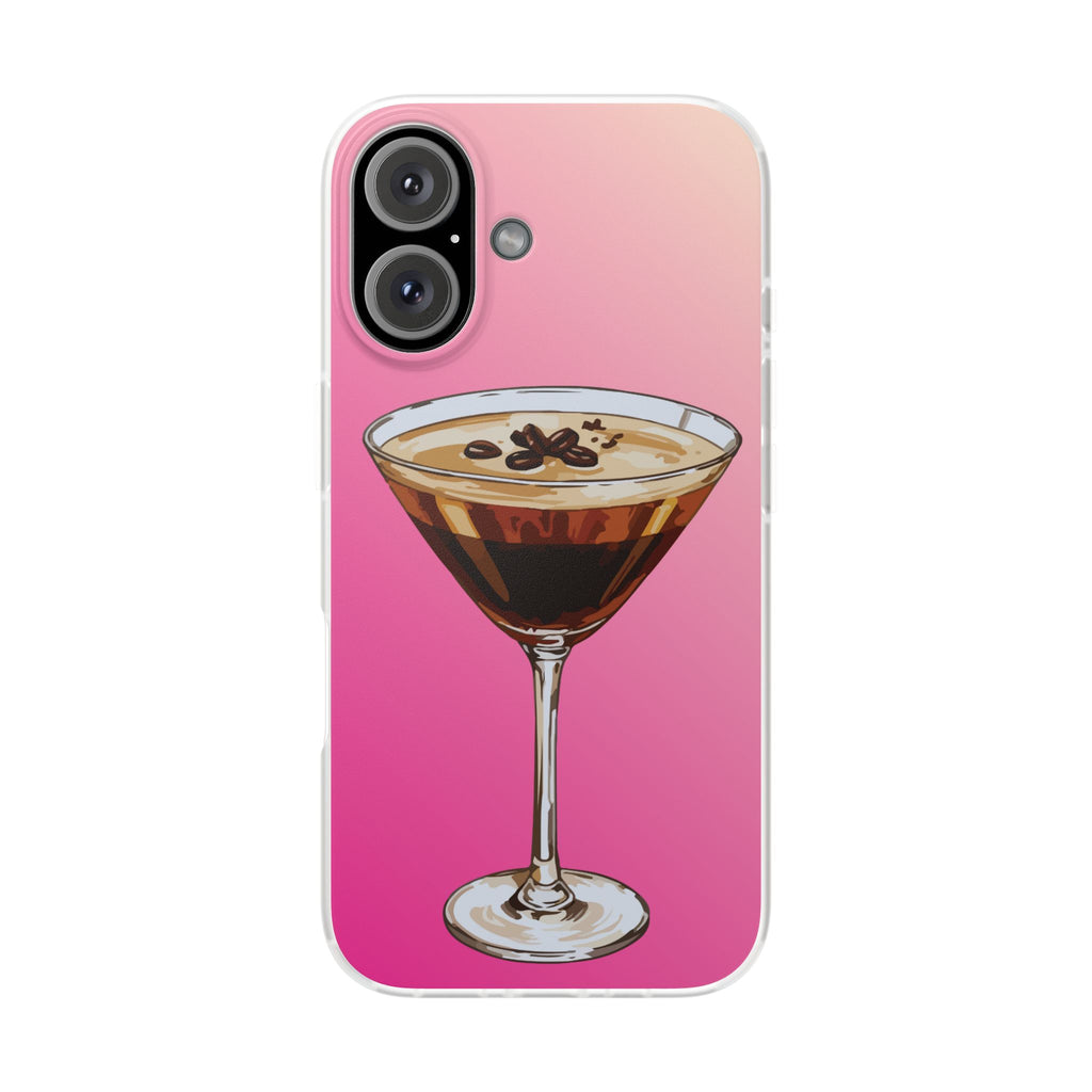 Espresso Martini Phone Case (Pink) - Stylish Cocktail iPhone 17/16/15 & Samsung A24