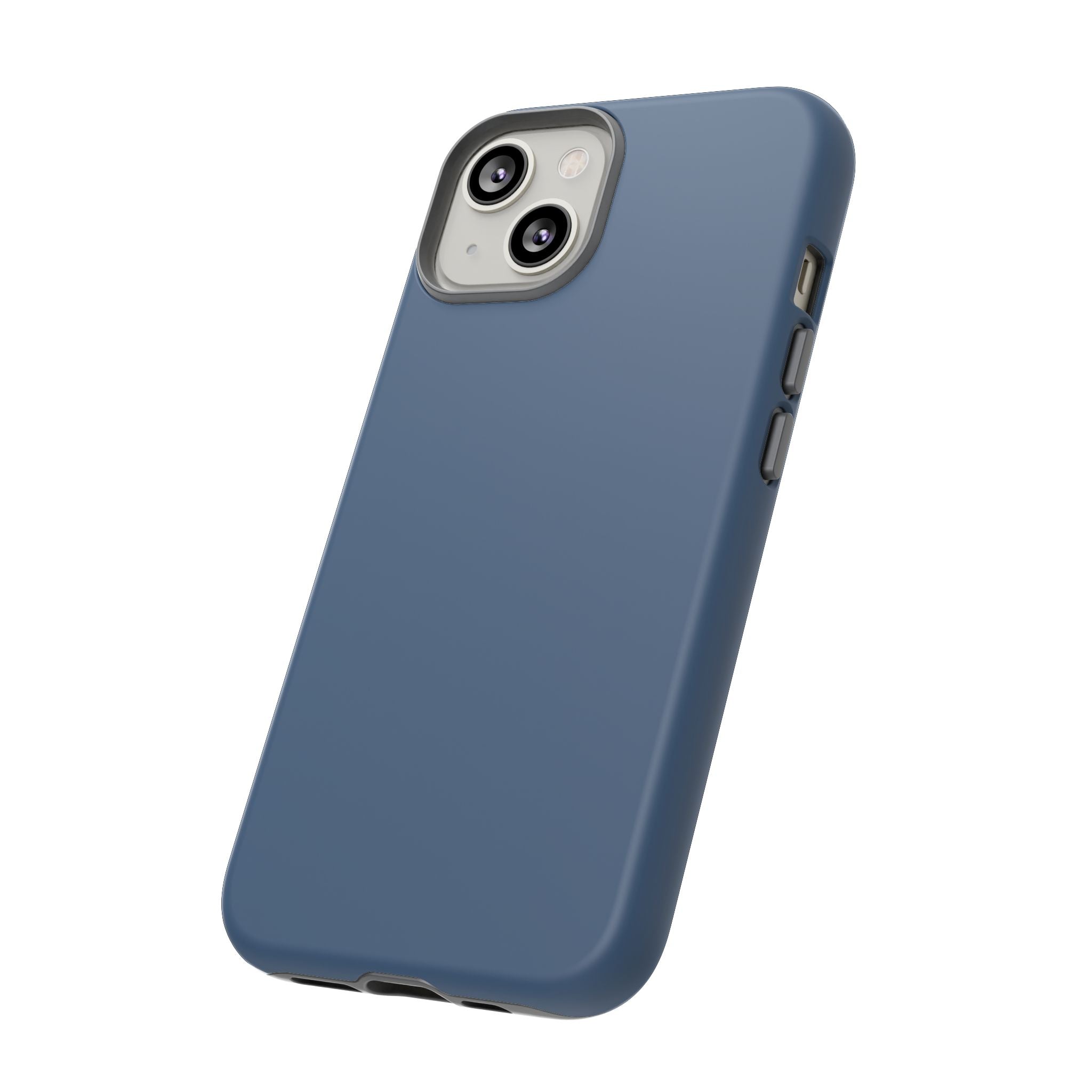 Tough iPhone Case (Deep Blue Matte/Glossy) - Shockproof Durable Protective Cover