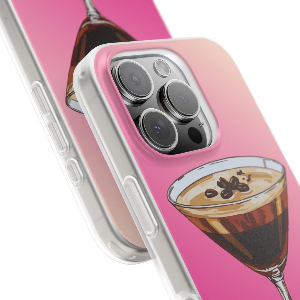 Espresso Martini Phone Case (Pink) - Stylish Cocktail iPhone 17/16/15 & Samsung A24