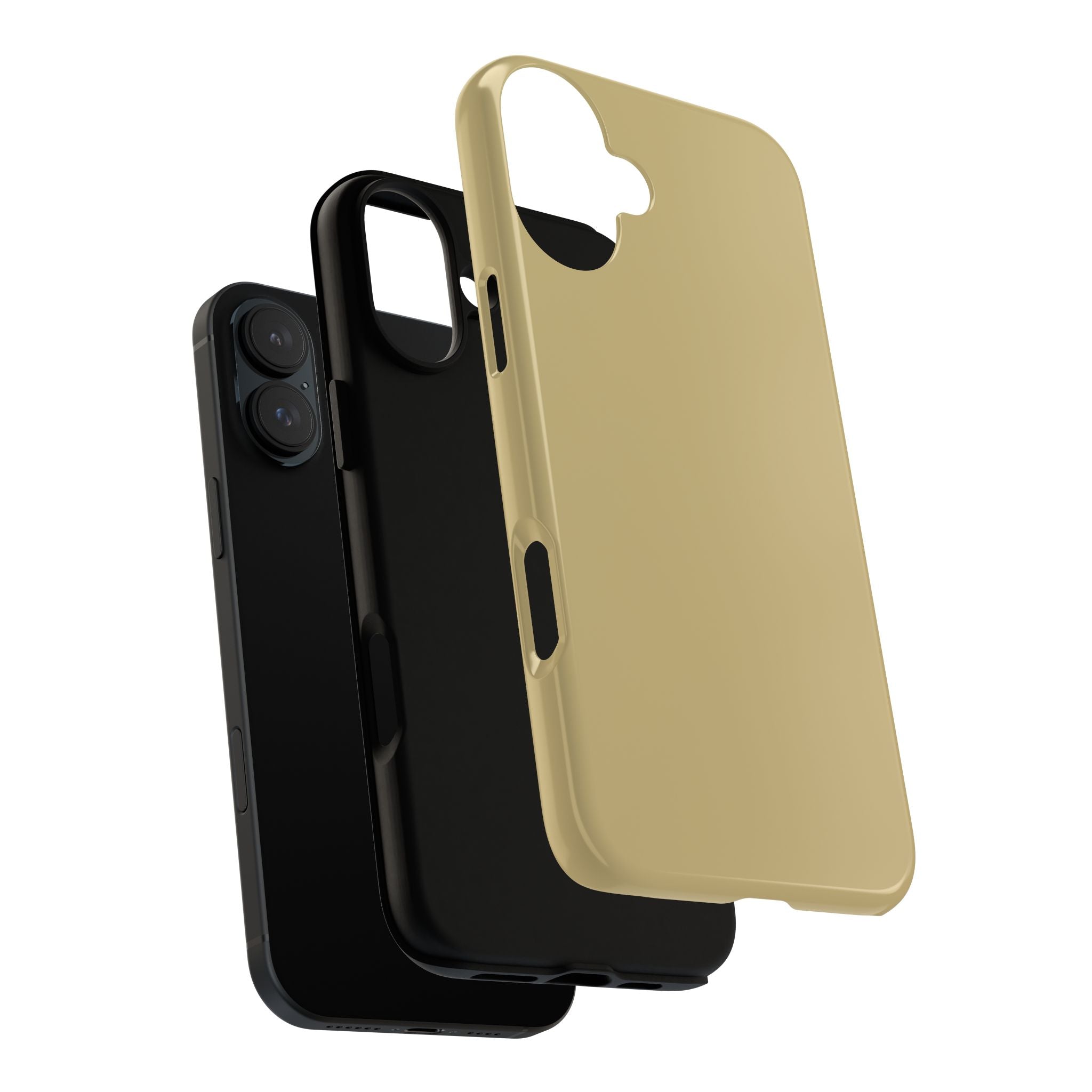 Tough iPhone Case (Gold Matte/Glossy) - Shockproof Durable Protective Cover
