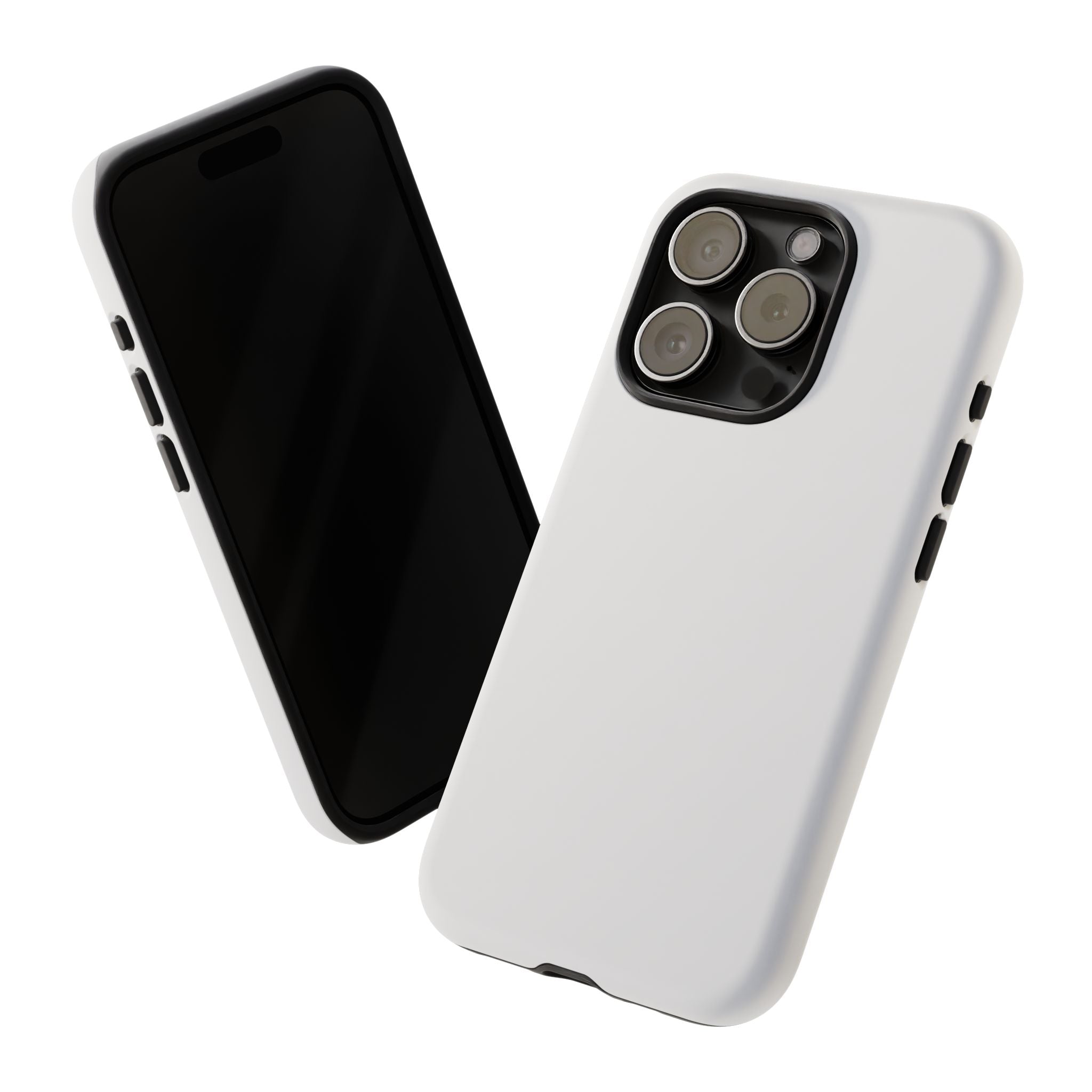 Tough iPhone Case (Silver Matte/Glossy) - Shockproof Durable Protective Cover