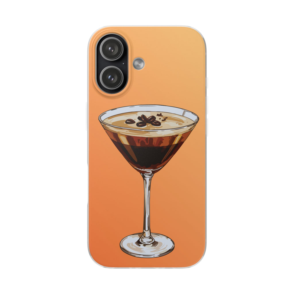 Espresso Martini Phone Case (Orange) - Stylish Cocktail iPhone 17/16/15 & Samsung A24