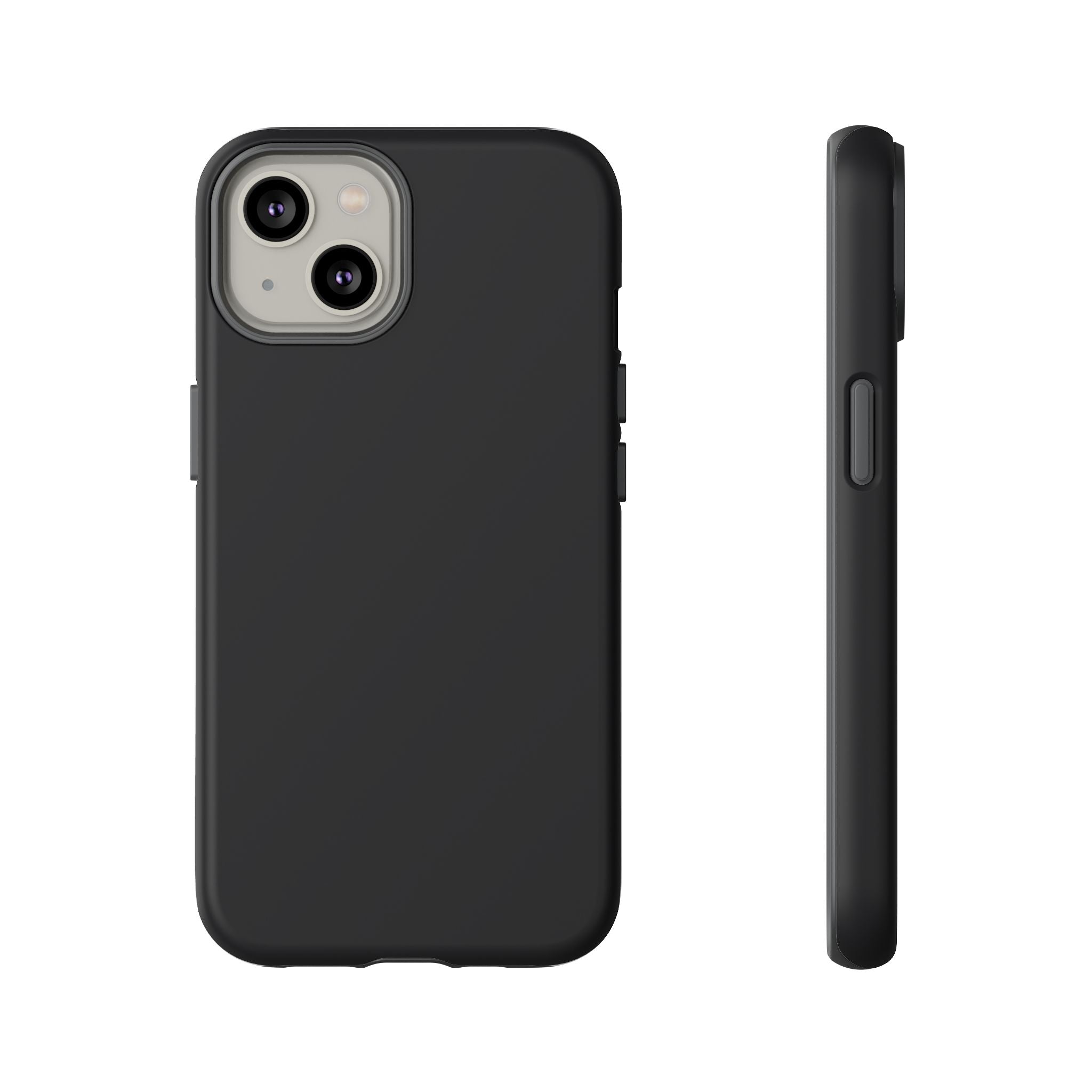 Tough iPhone Case (Space Black Matte/Glossy) - Shockproof Durable Protective Cover