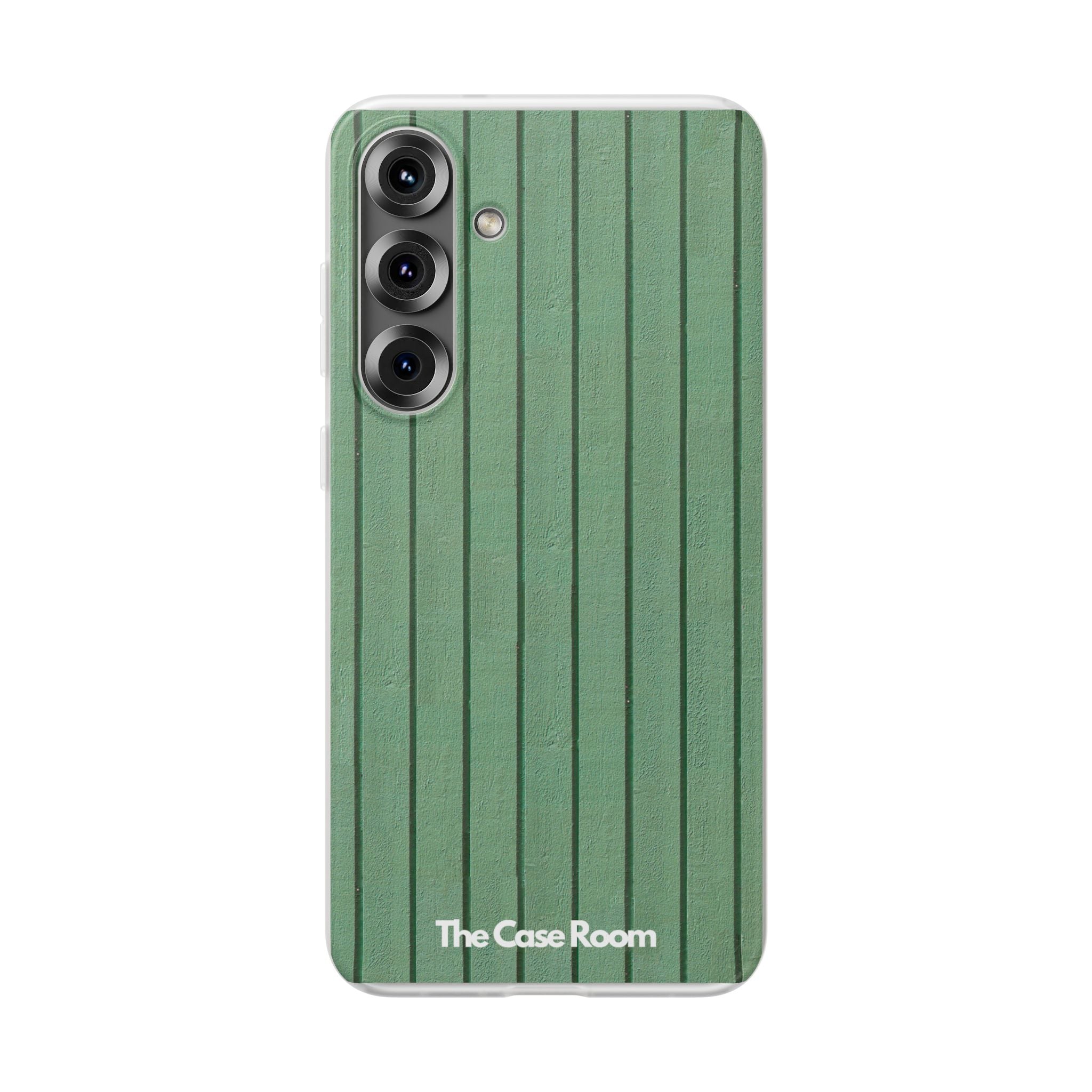 Rustic Wood Panel (Green) Phone Case - iPhone 17/16/15 & Samsung A24
