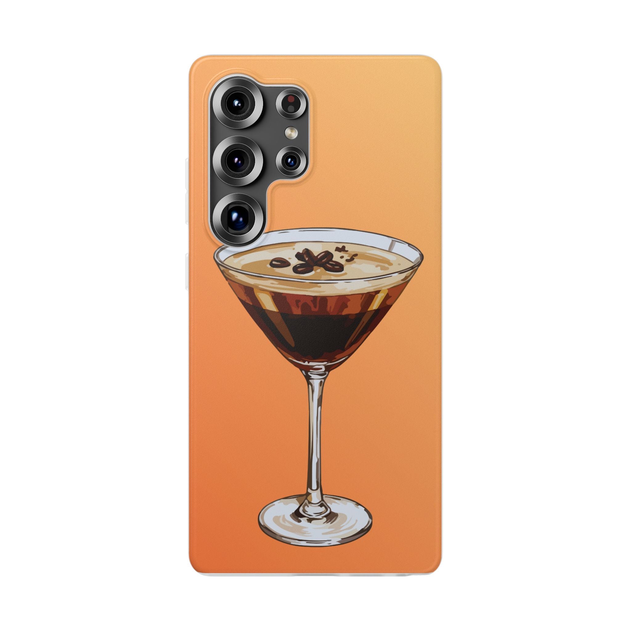 Espresso Martini Phone Case (Orange) - Stylish Cocktail iPhone 17/16/15 & Samsung A24