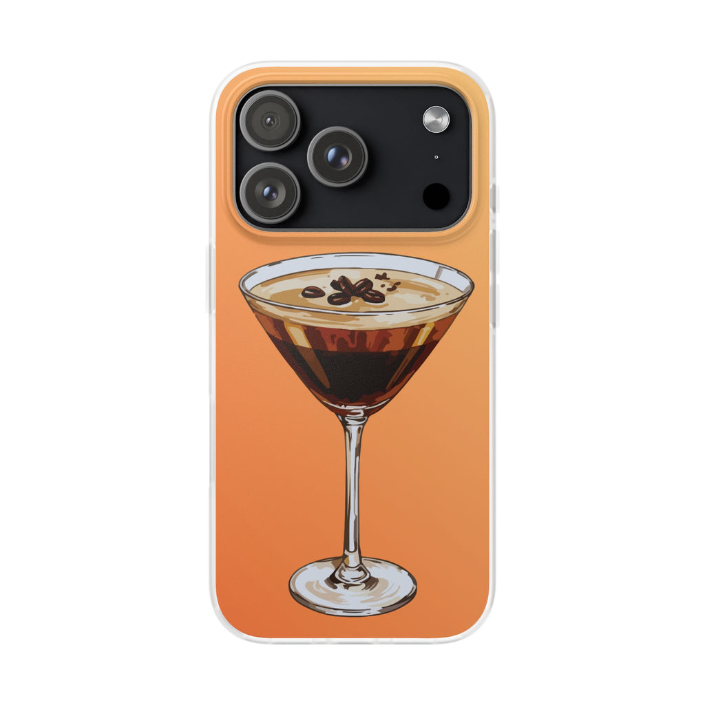 Espresso Martini Phone Case (Orange) - Stylish Cocktail iPhone 17/16/15 & Samsung A24