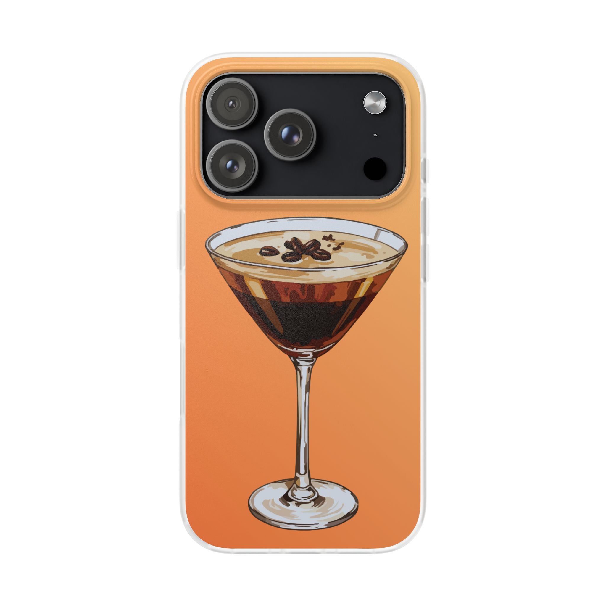 Espresso Martini Phone Case (Orange) - Stylish Cocktail iPhone 17/16/15 & Samsung A24
