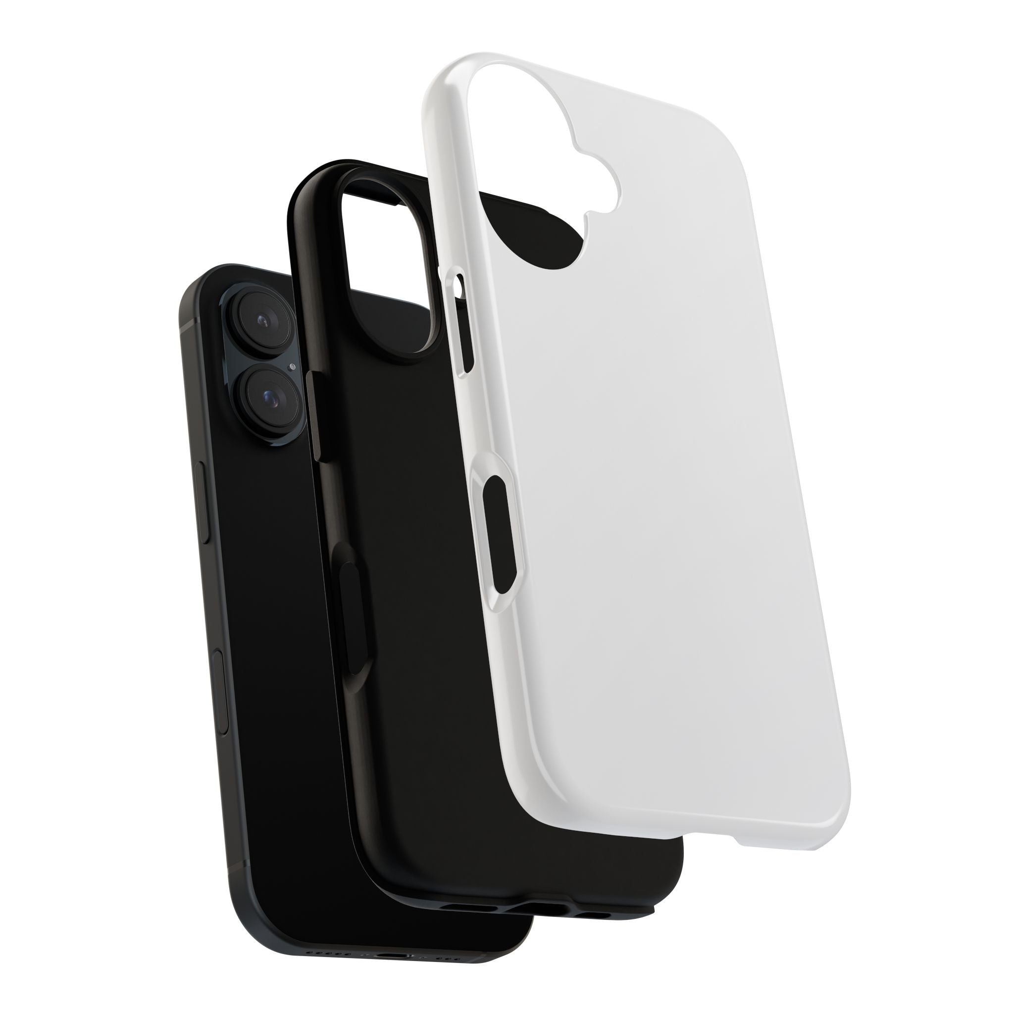 Tough iPhone Case (Silver Matte/Glossy) - Shockproof Durable Protective Cover
