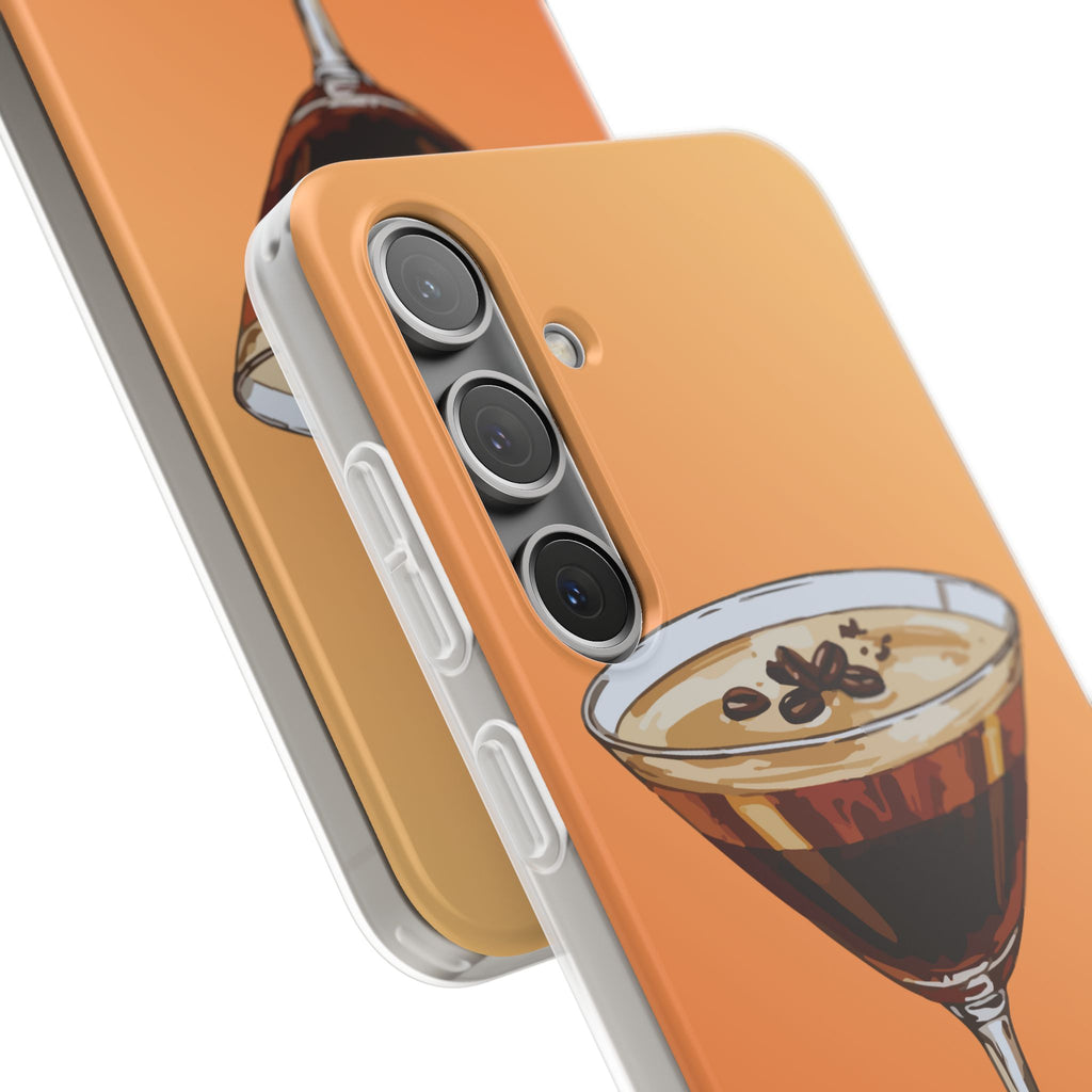 Espresso Martini Phone Case (Orange) - Stylish Cocktail iPhone 17/16/15 & Samsung A24