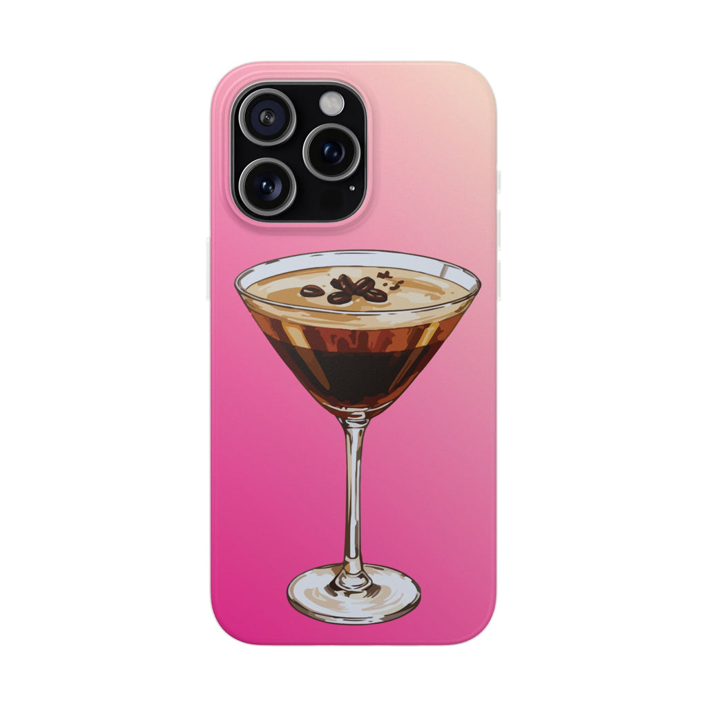 Espresso Martini Phone Case (Pink) - Stylish Cocktail iPhone 17/16/15 & Samsung A24