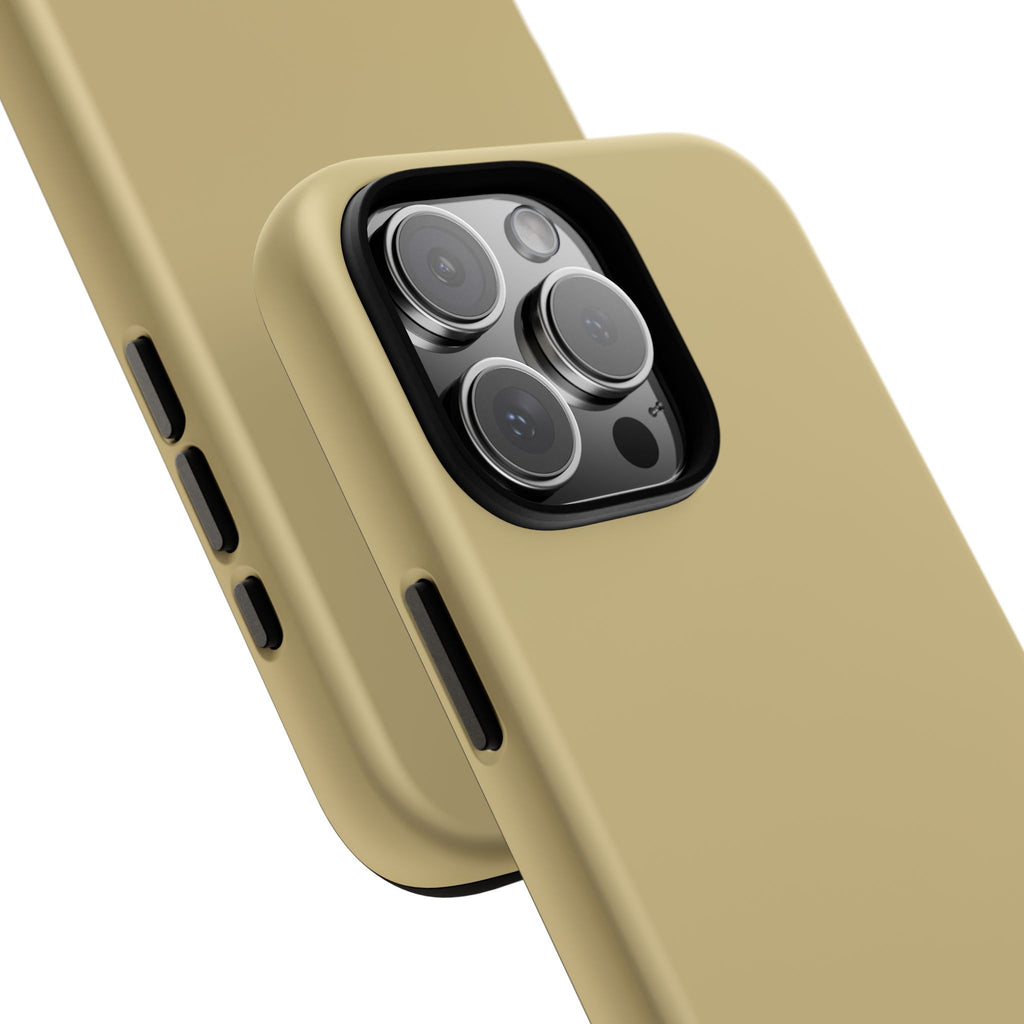 Tough iPhone Case (Gold Matte/Glossy) - Shockproof Durable Protective Cover