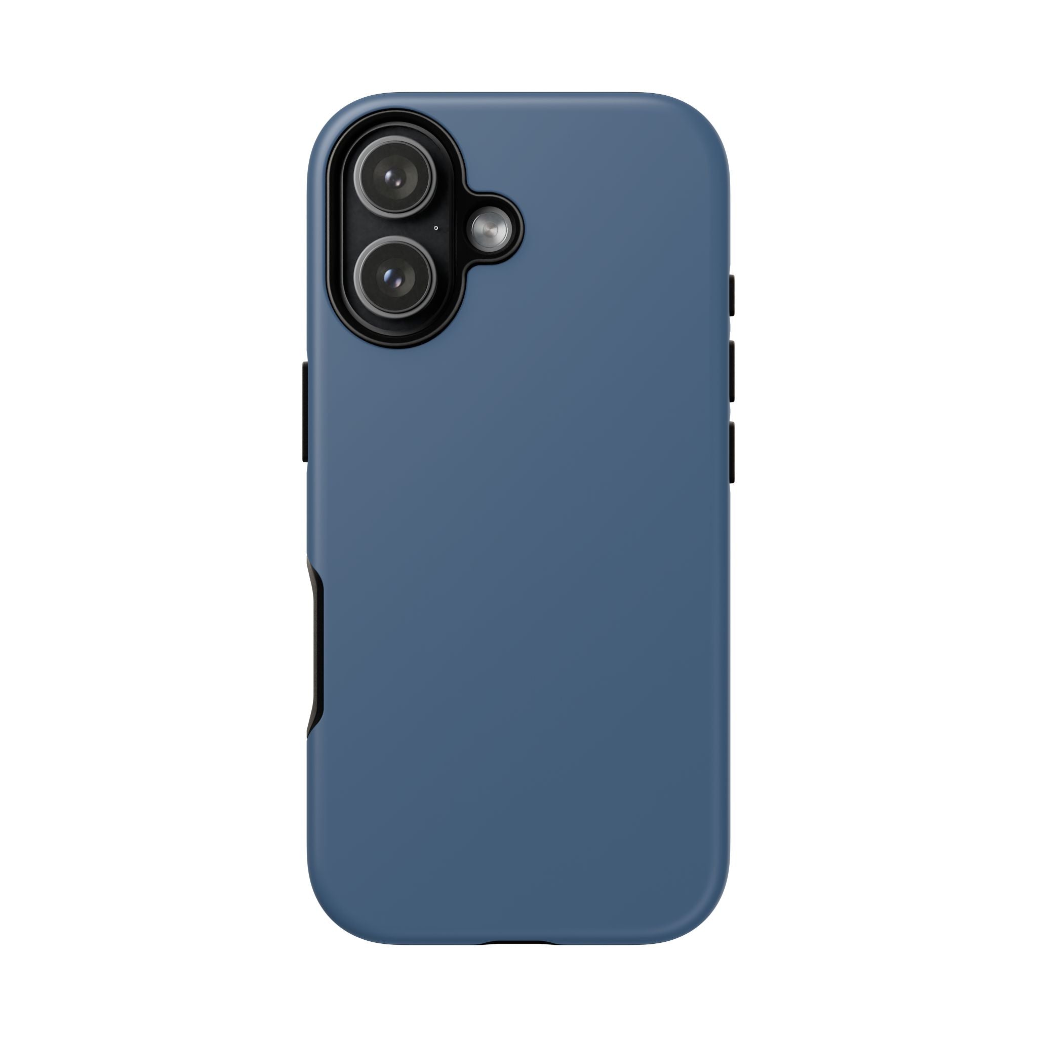Tough iPhone Case (Deep Blue Matte/Glossy) - Shockproof Durable Protective Cover