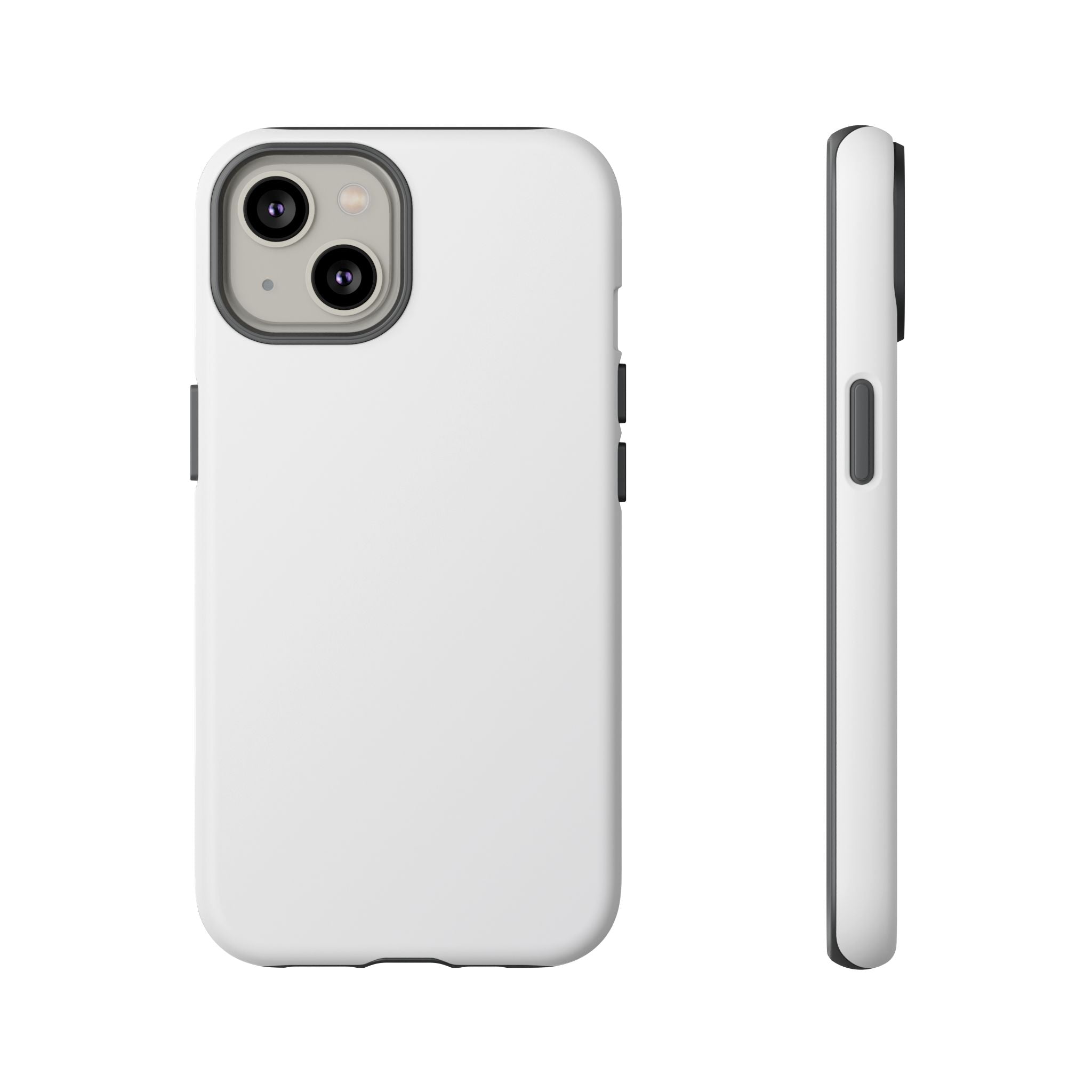 Tough iPhone Case (Silver Matte/Glossy) - Shockproof Durable Protective Cover