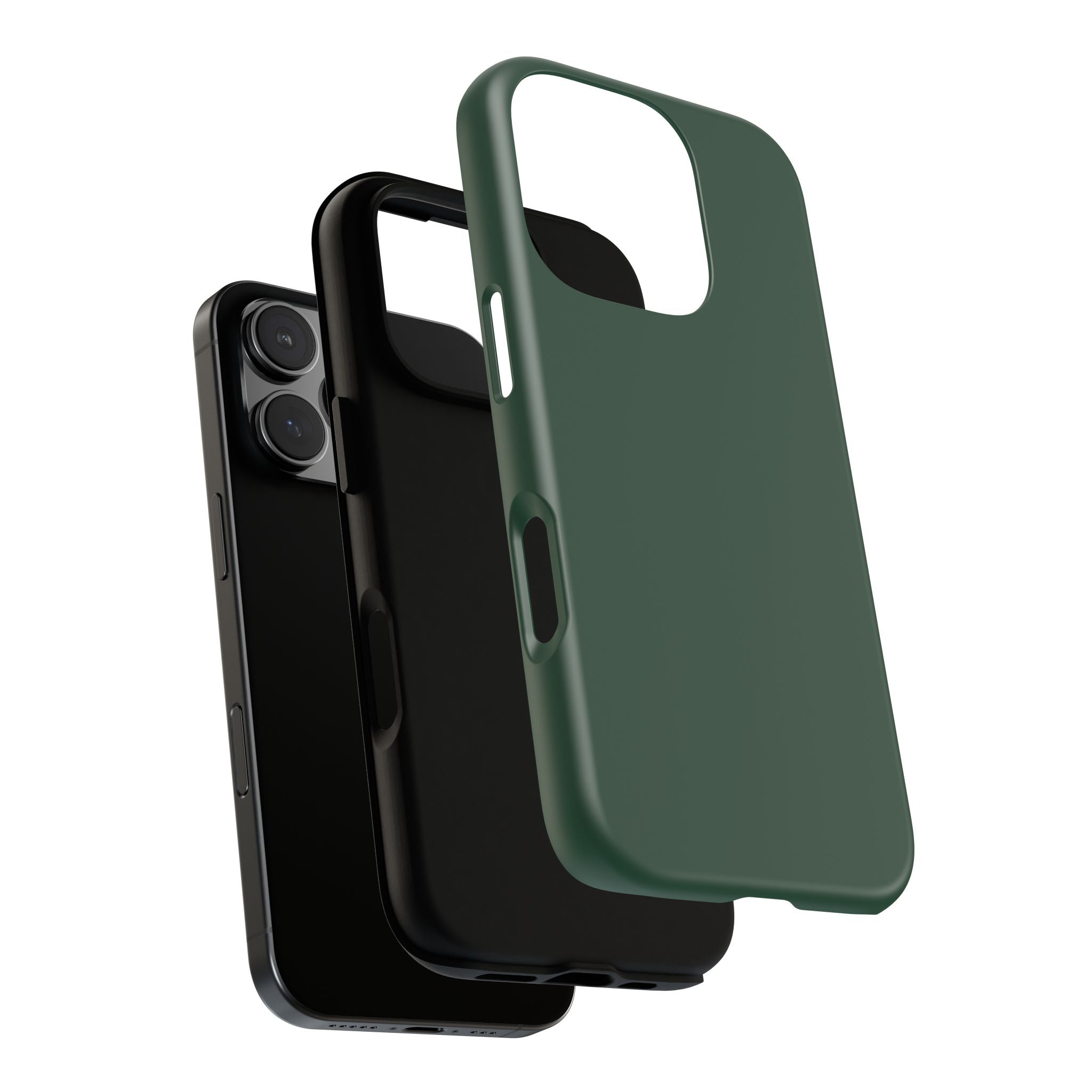 Tough iPhone Case (Green Matte/Glossy) - Shockproof Durable Protective Cover