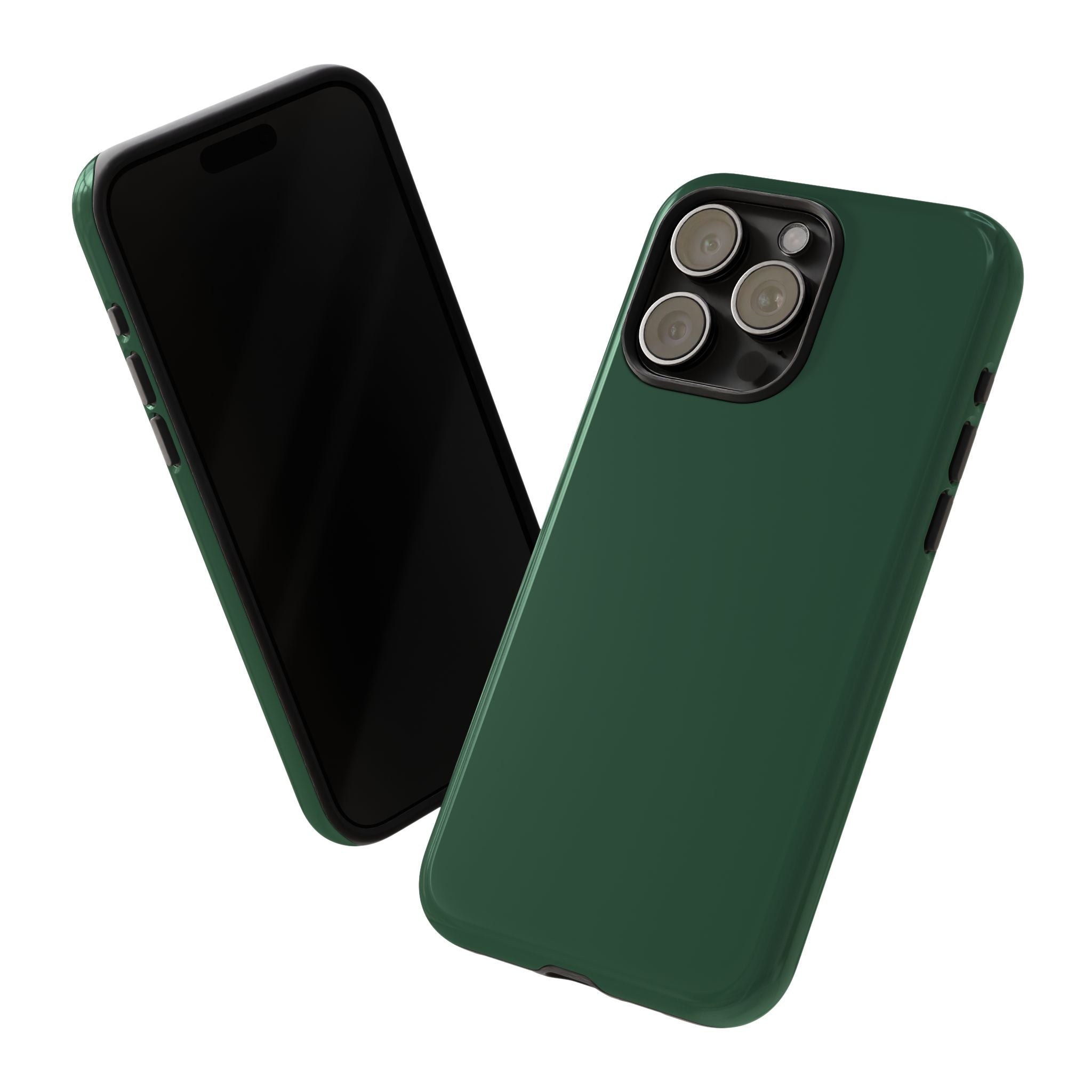 Tough iPhone Case (Green Matte/Glossy) - Shockproof Durable Protective Cover