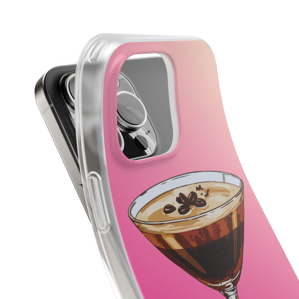 Espresso Martini Phone Case (Pink) - Stylish Cocktail iPhone 17/16/15 & Samsung A24