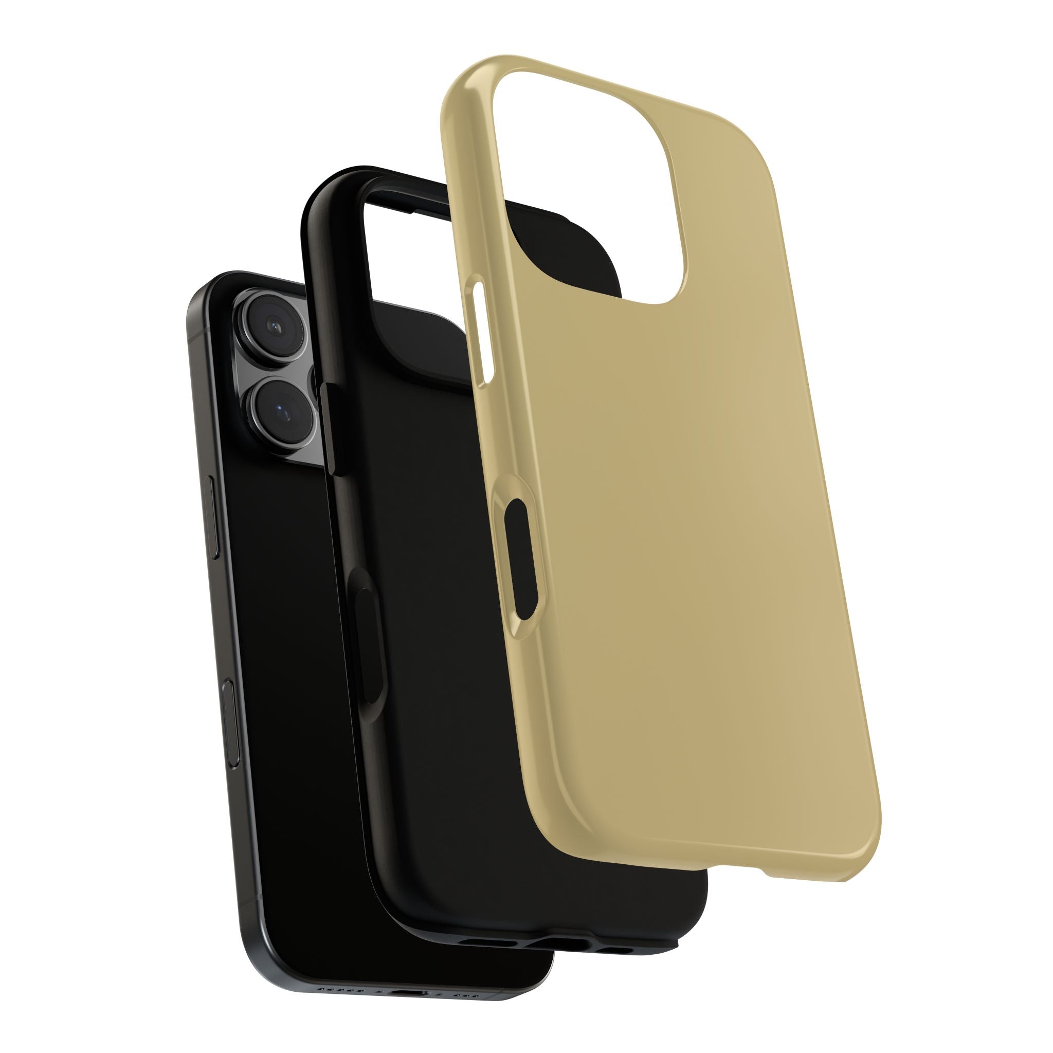 Tough iPhone Case (Gold Matte/Glossy) - Shockproof Durable Protective Cover