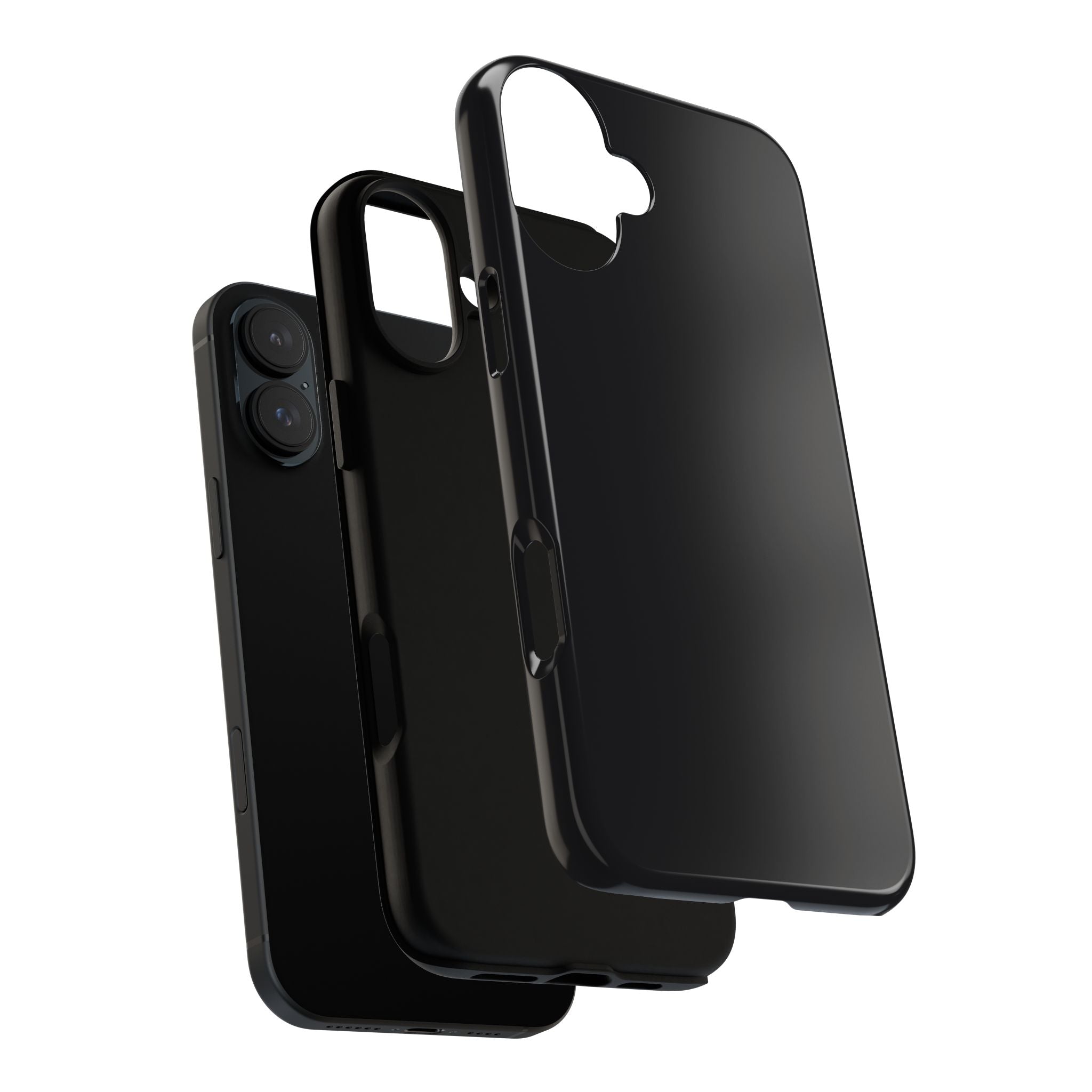 Tough iPhone Case (Space Black Matte/Glossy) - Shockproof Durable Protective Cover