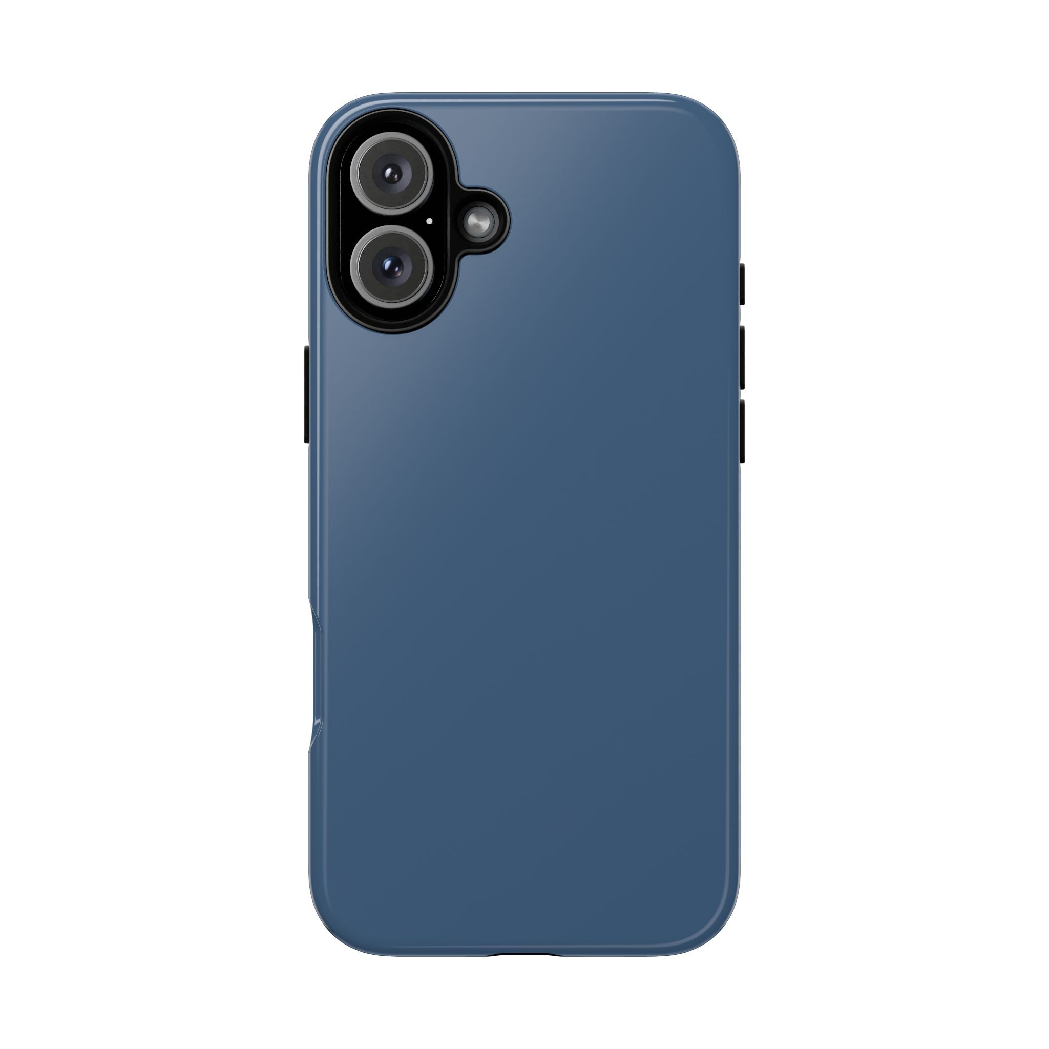 Tough iPhone Case (Deep Blue Matte/Glossy) - Shockproof Durable Protective Cover